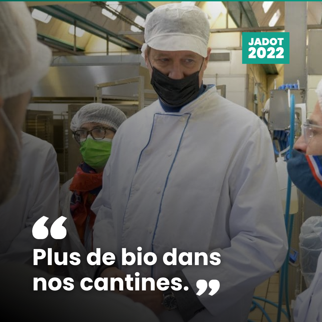 Plus de bios dans nos cantines