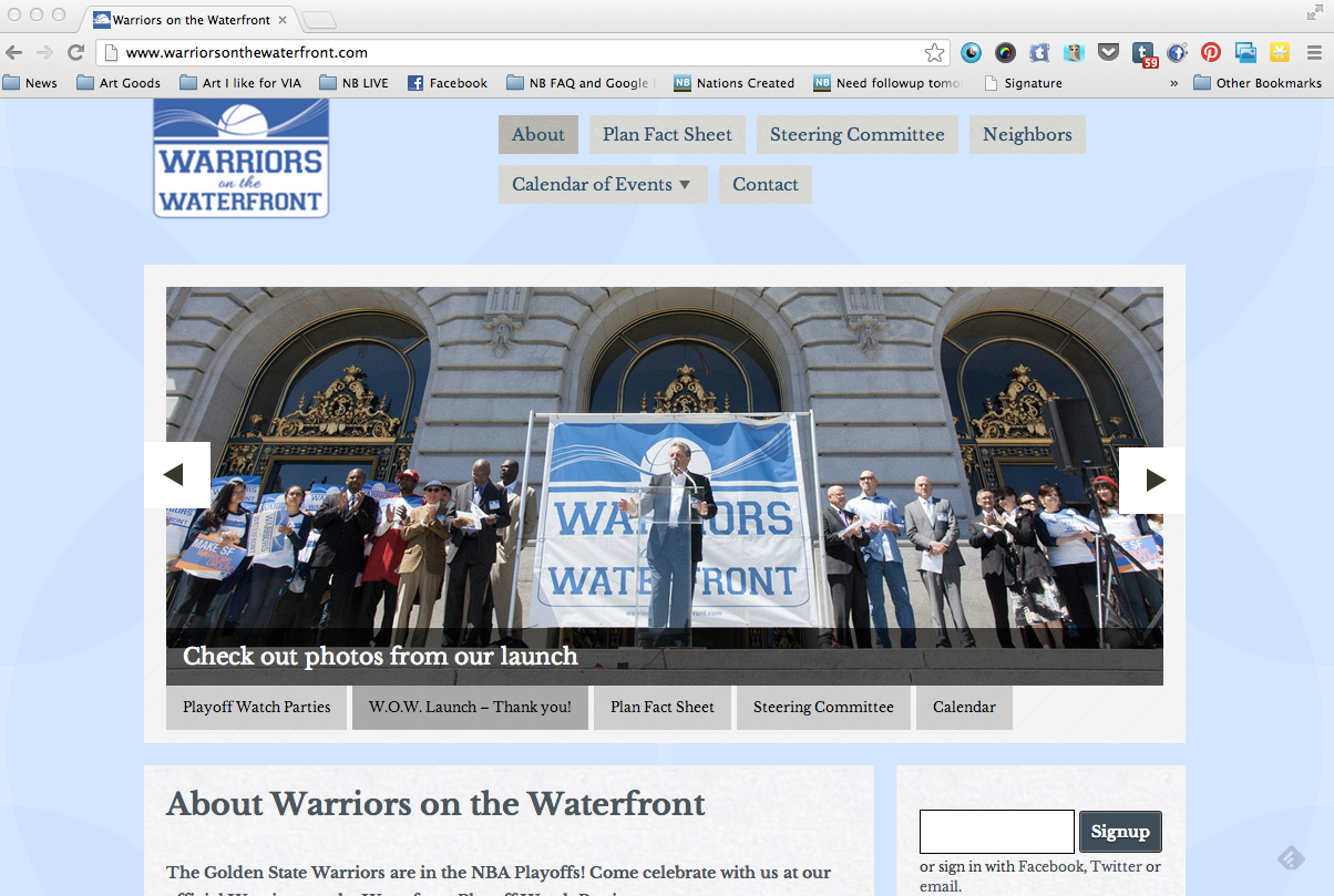 Warriors on the Waterfront website.