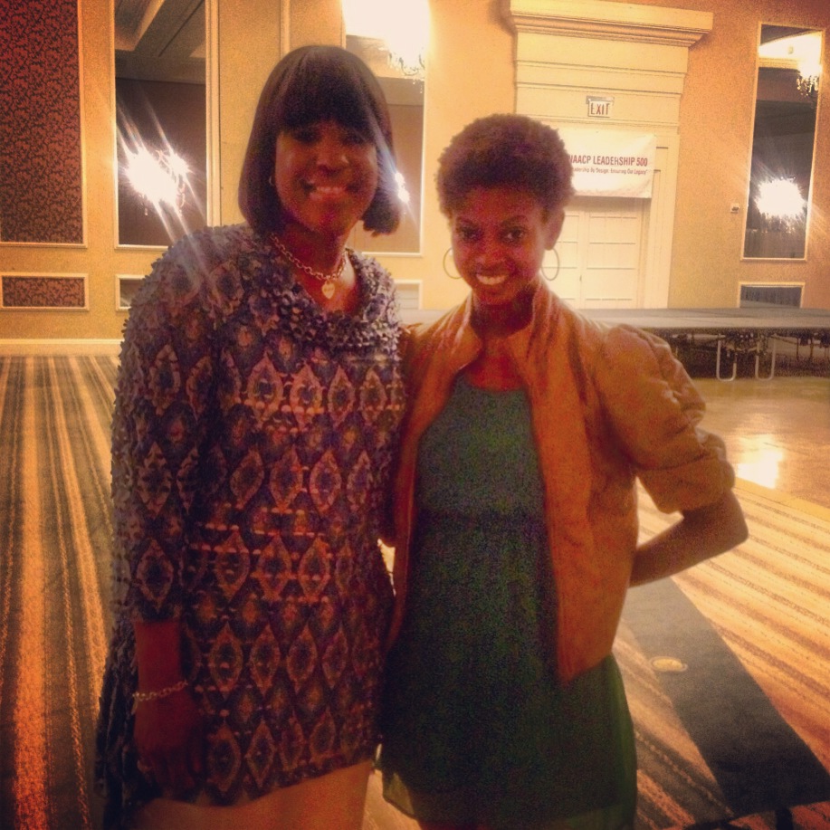 Organizer Lauren Brown with NAACP chairman, Rosalyn Brock.