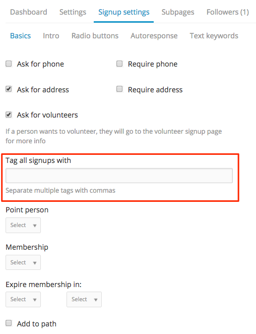 how to use tags