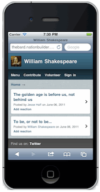 Mobile theme
