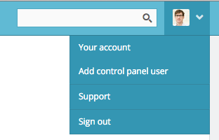 what's the header dropdown look like?