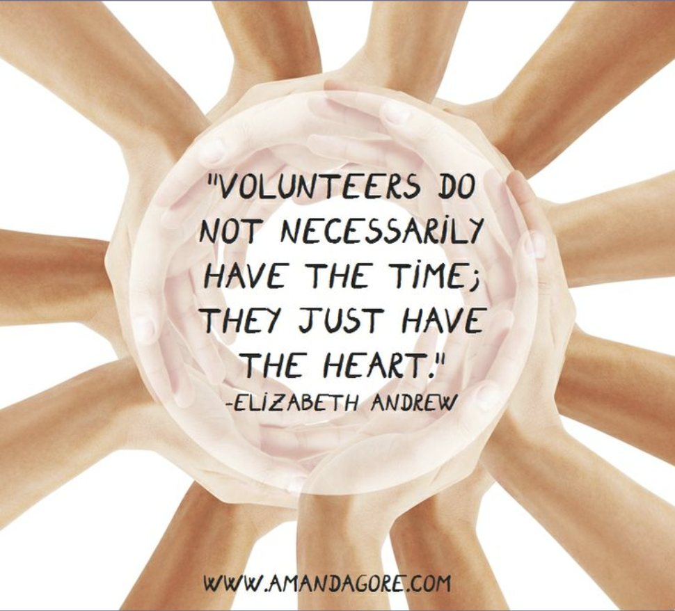 An inspirational volunteer quotation