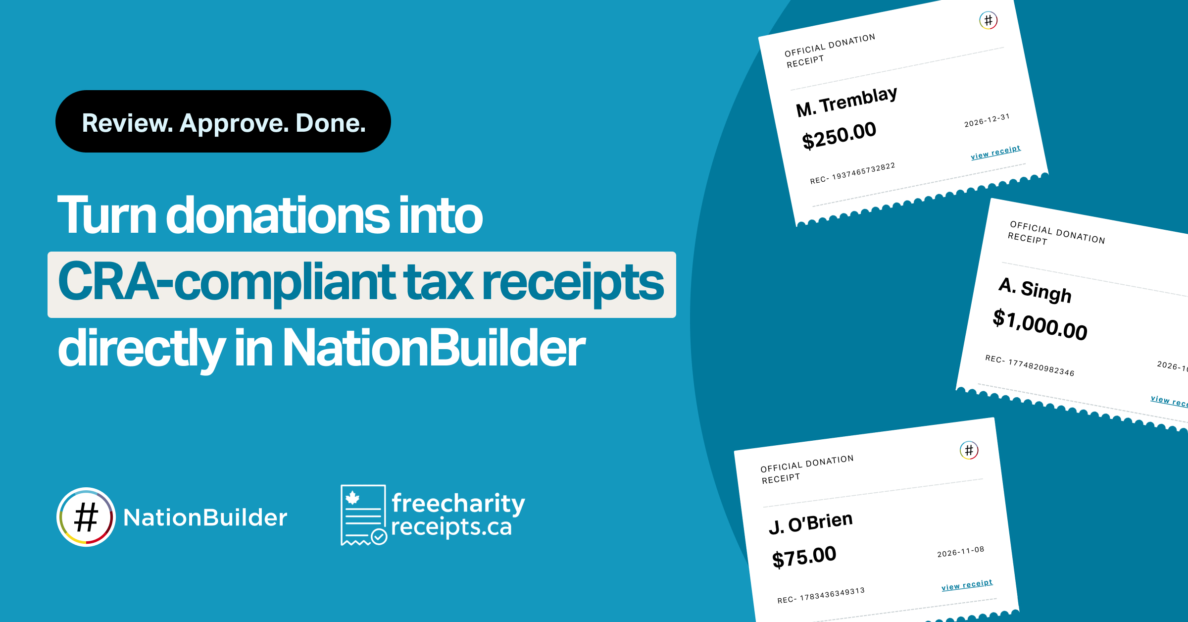 Integrate Free Charity Receipts and NationBuilder