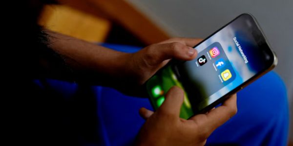 Dark image of phone screen