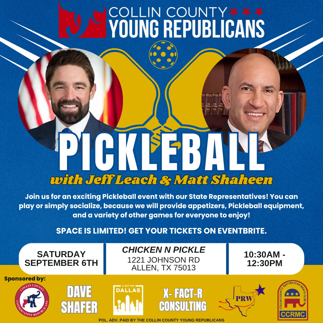 Pickleball with Leach and Shaheen flyer