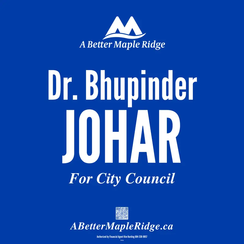 Order a Dr. Bhupinder Johar for Council sign