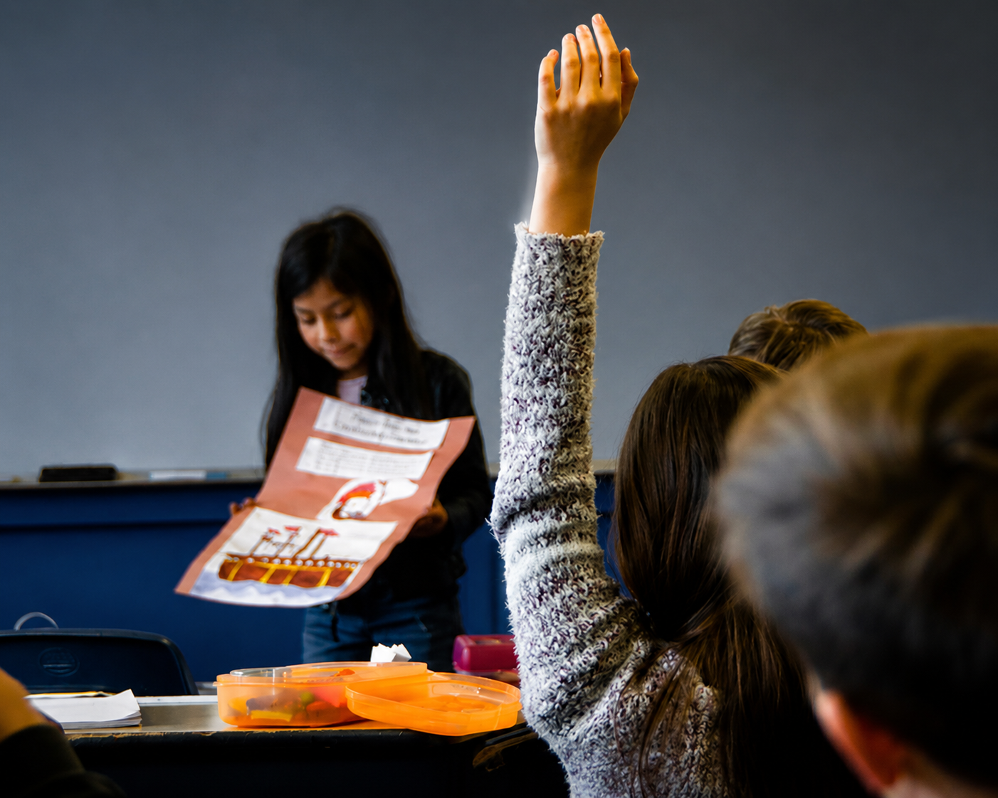 Young students in a classroom