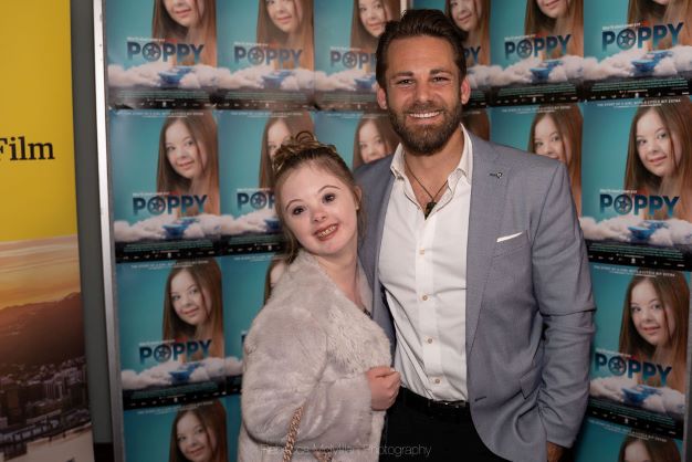 Libby Hunsdale and co-star Ari Boyland at POPPY premiere