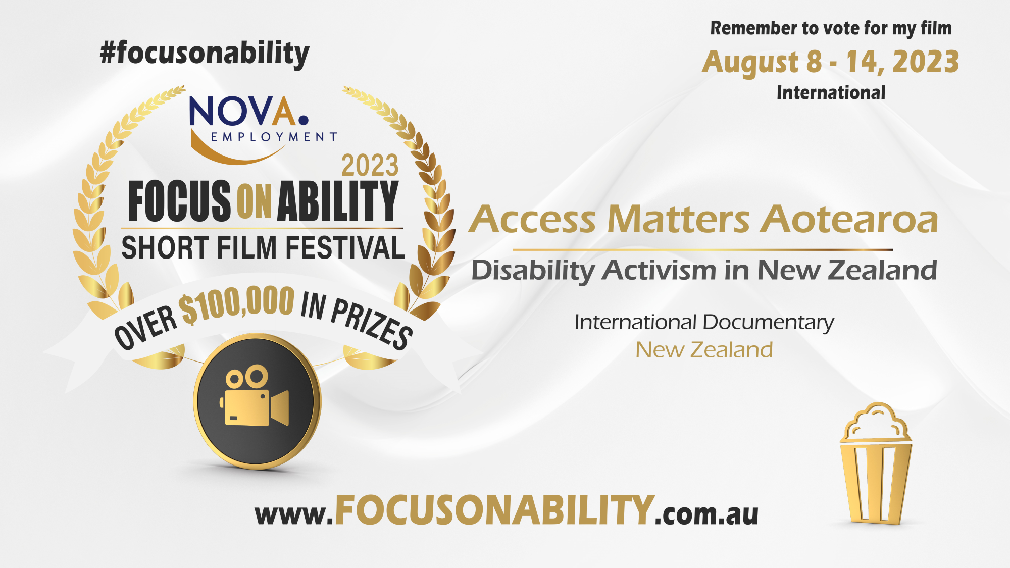 Focus on Ability Short Film Festival - Access Matters Aotearoa Disability Activism in New Zealand tilepng