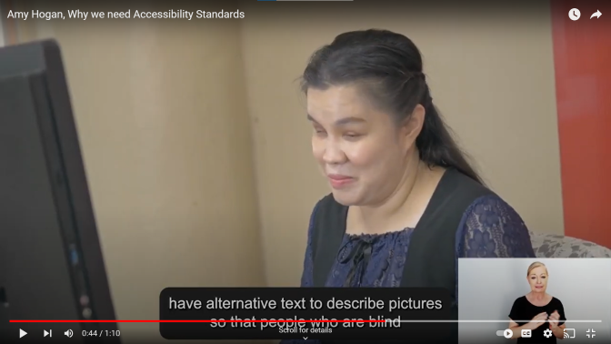 Amy Hogan  Why we need Accessibility Legislation - YouTube screenshot sml
