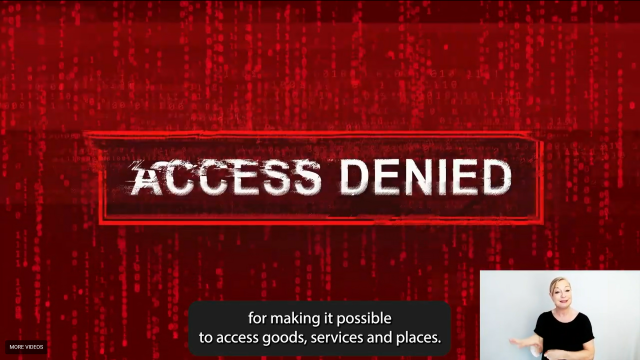 ACCESS DENIED signage from Youtube video screenshot sml