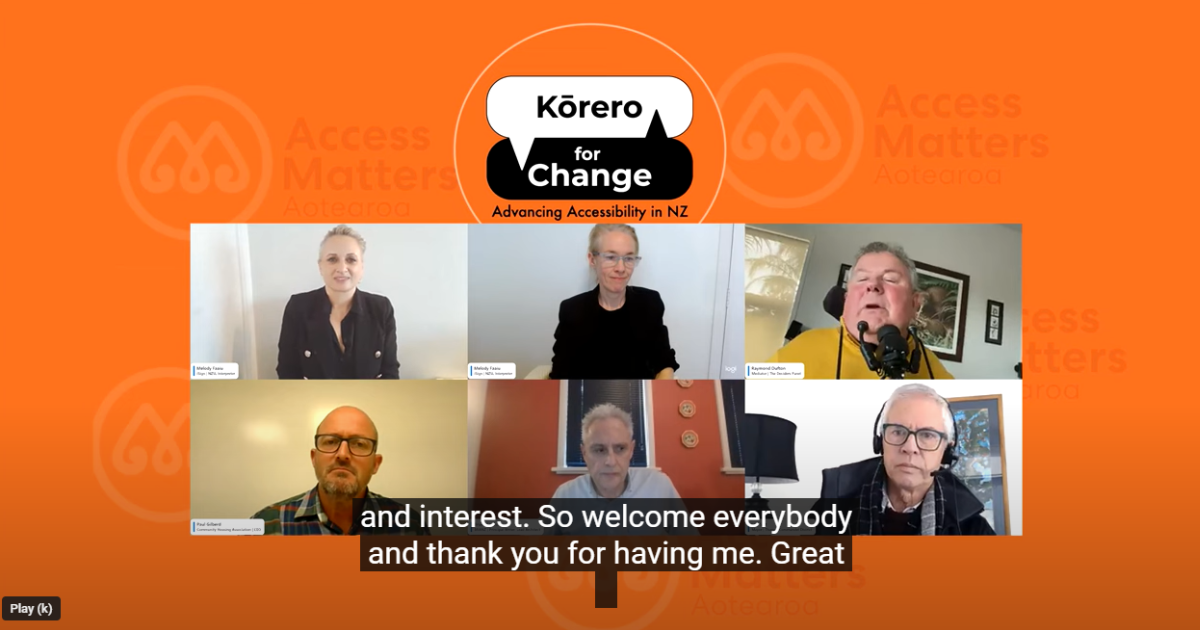Korero for Change - Housing & the Built Environment webinar - Zoom screenshot