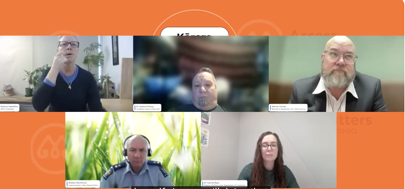 Koorero for Change - Justice webinar - Zoom screenshot