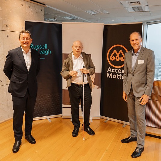 Tim Clarke  David Lepofsky  John Mulka at Russel McVeagh Auckland cropbrh