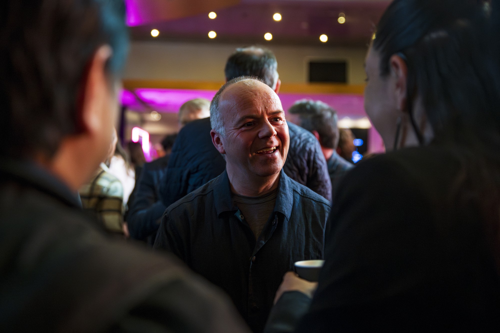 Todd speaking with supporters