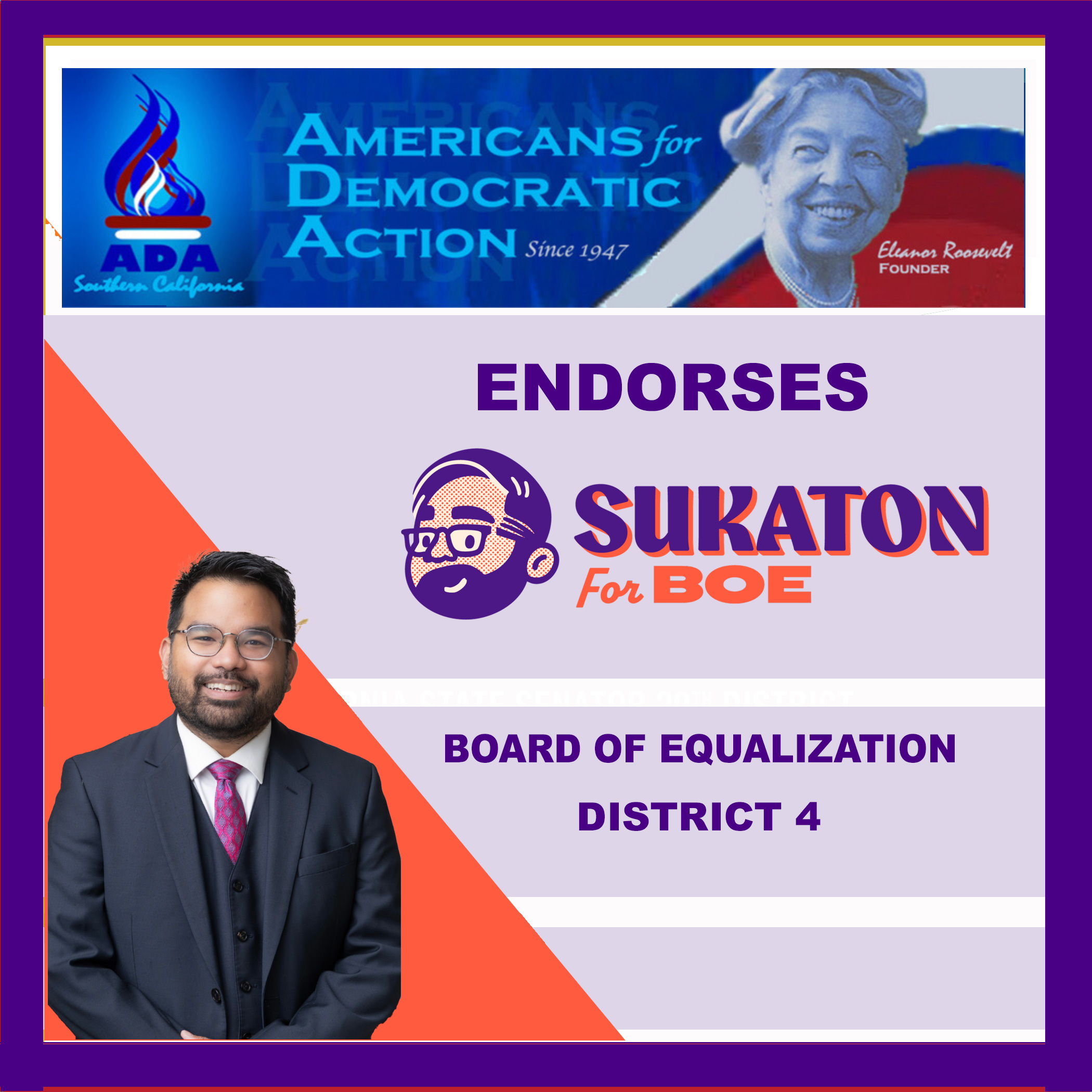 Samuel P. Sukaton for Board of Equalization