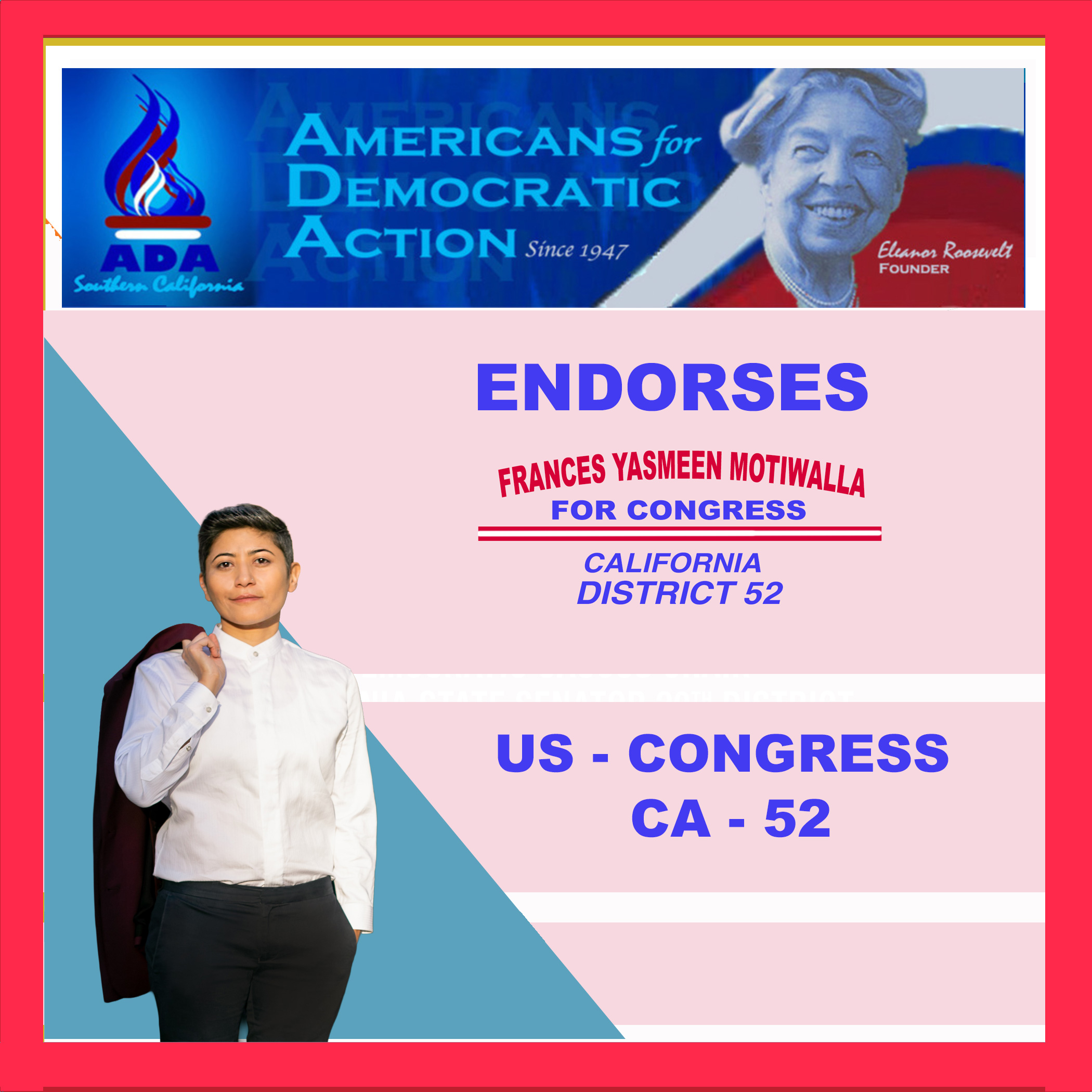 Frances Yasmeen Motiwalla for Congress Frances Yasmeen Motiwalla for Congress