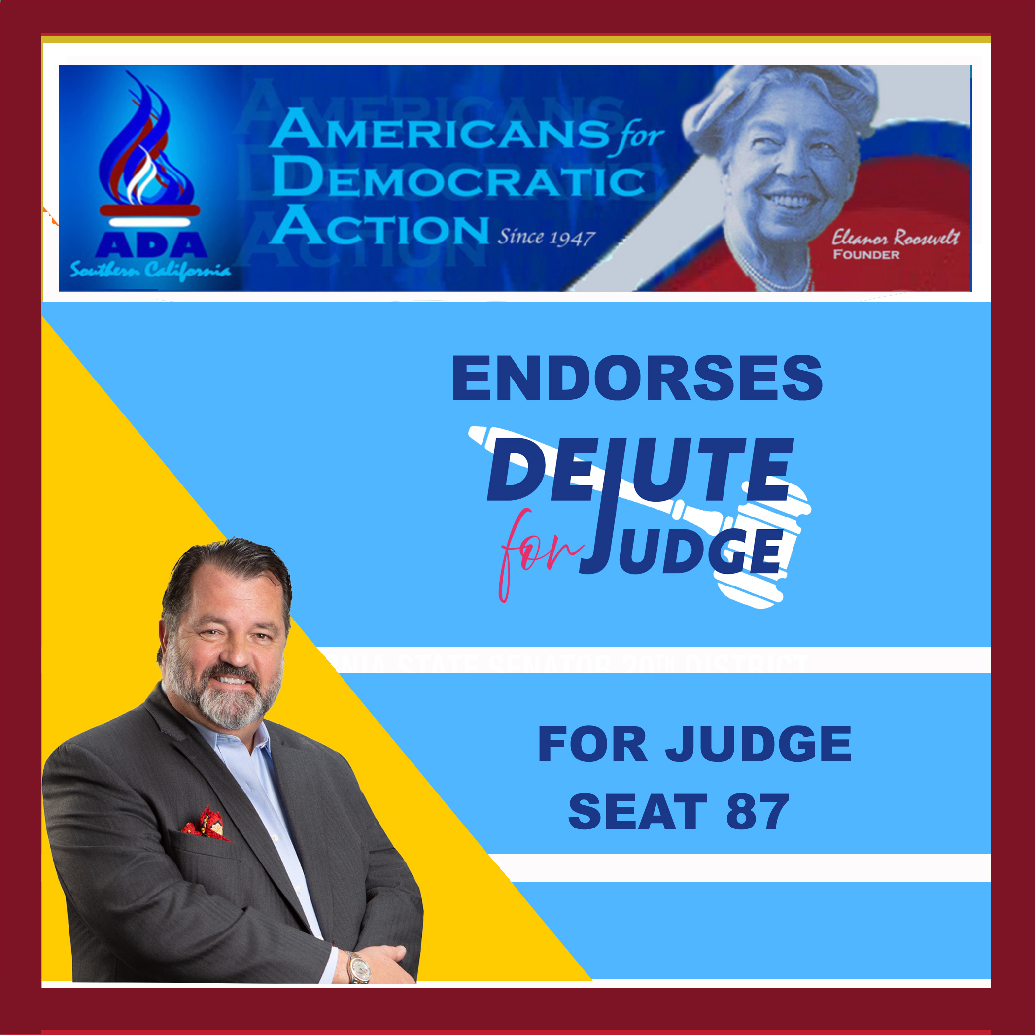 David Dejute for judge seat 87