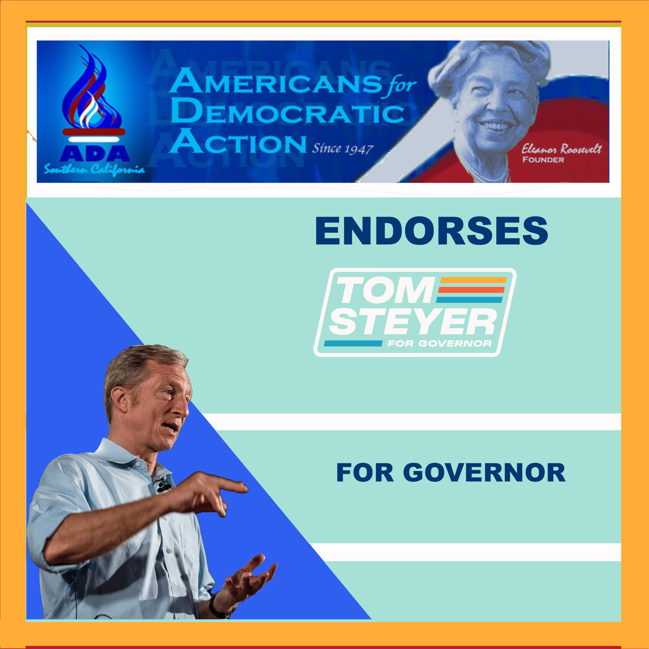 Slide of Tom Steyer for Governor