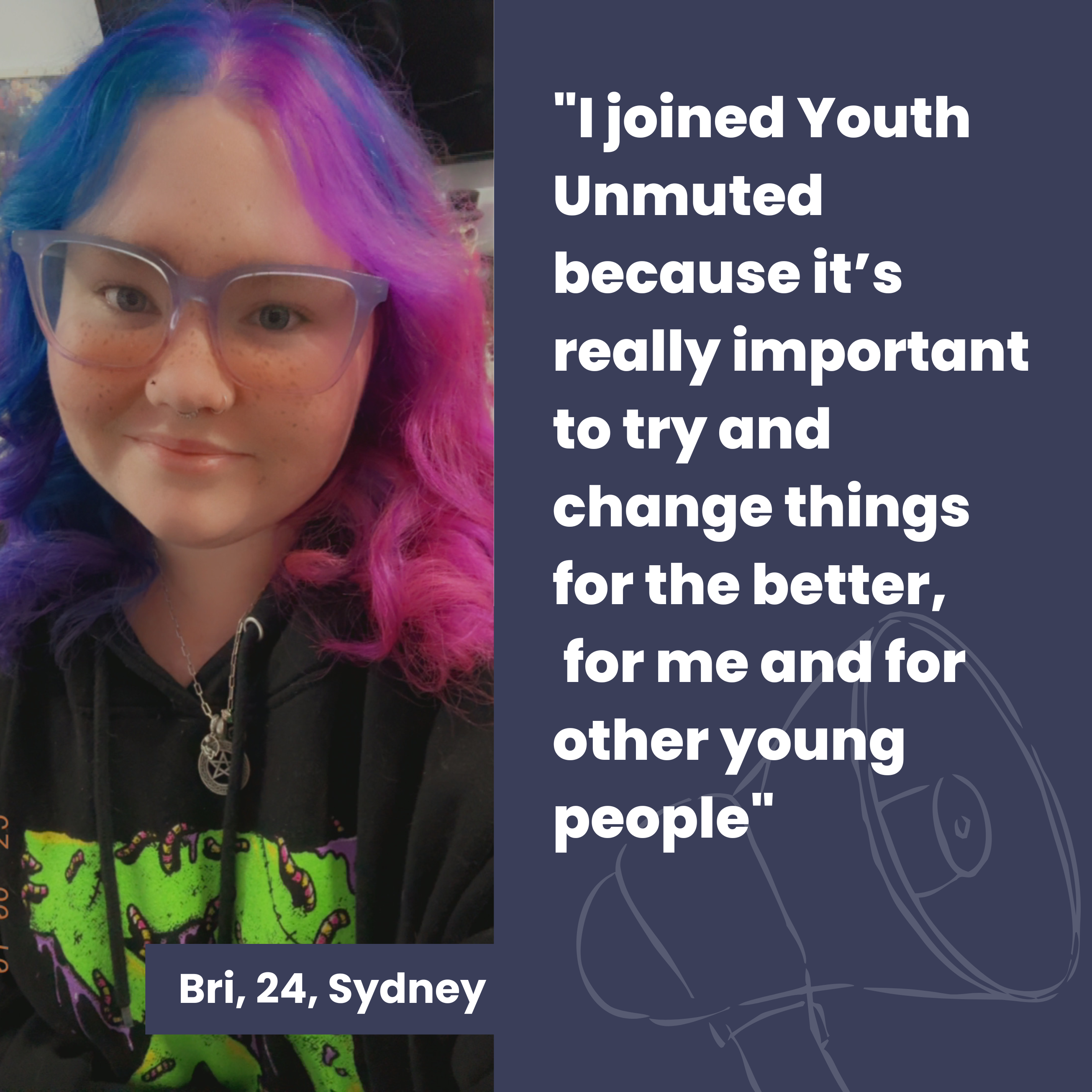 Collage of Youth Unmuted participants at an event