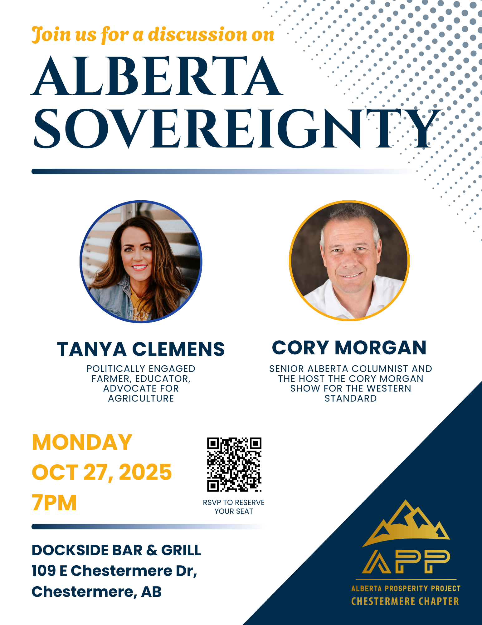 October 27 | Chestermere | APP Chapter Meeting - Chestermere Discussion of Alberta Sovereignty