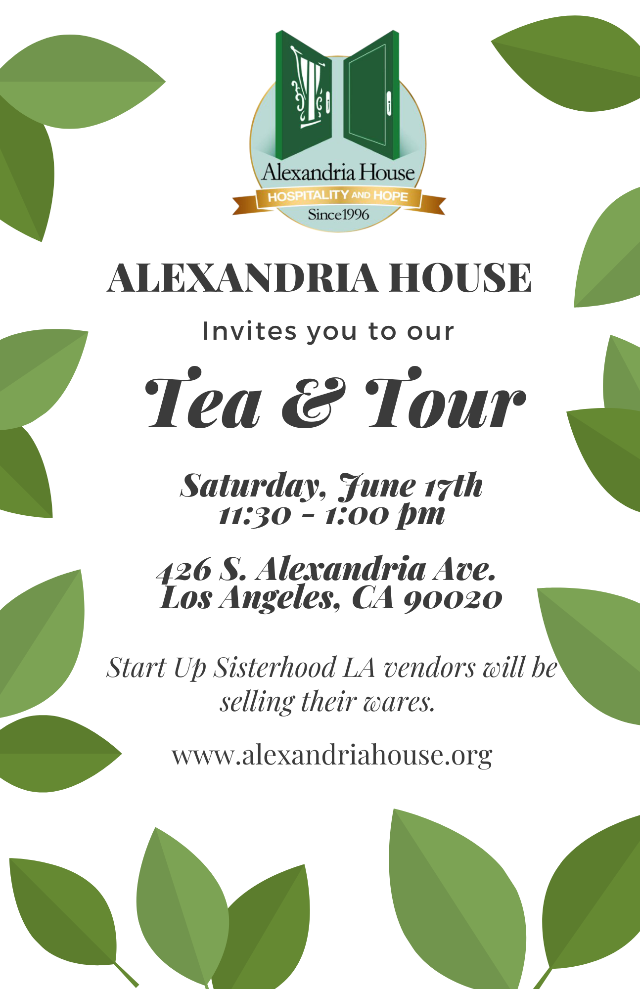 Tea & Tour Alexandria House