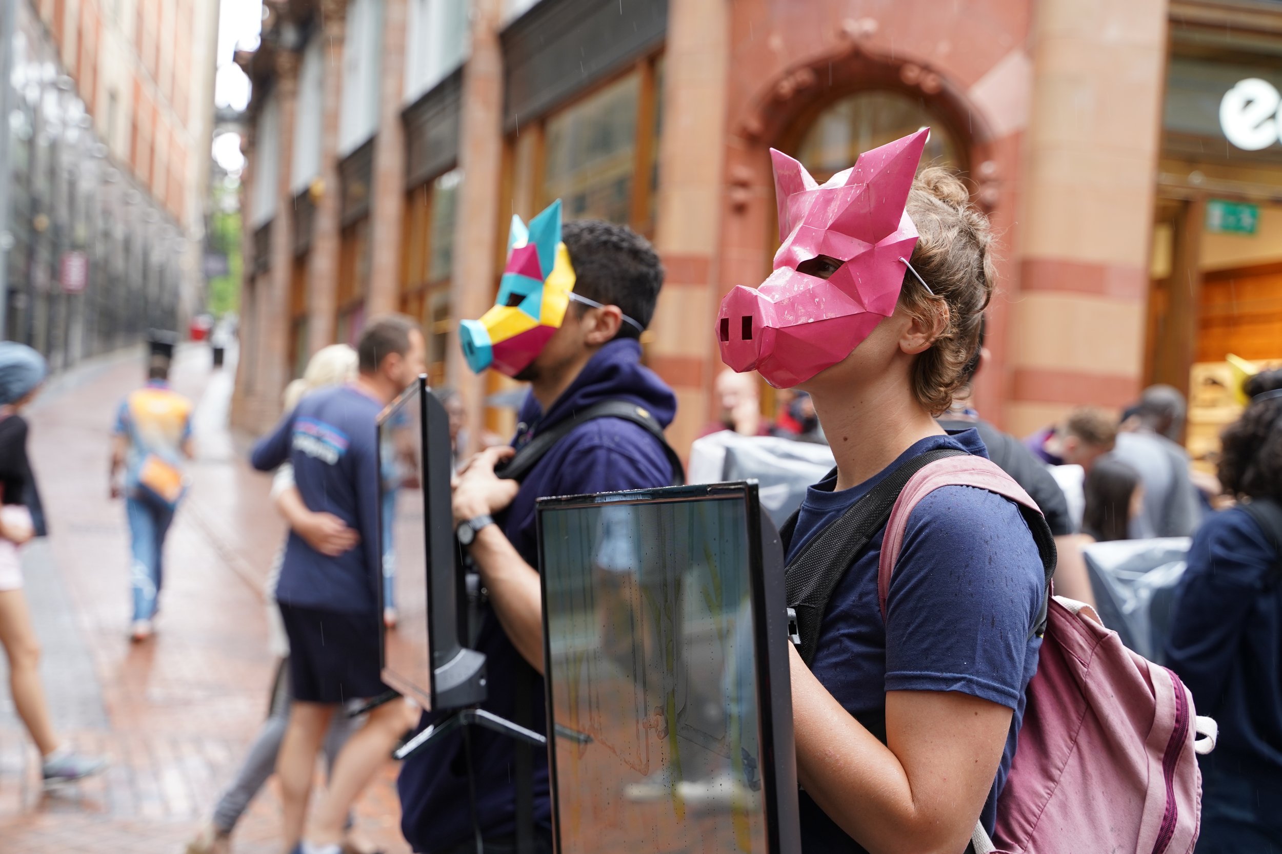 Protesters on the street