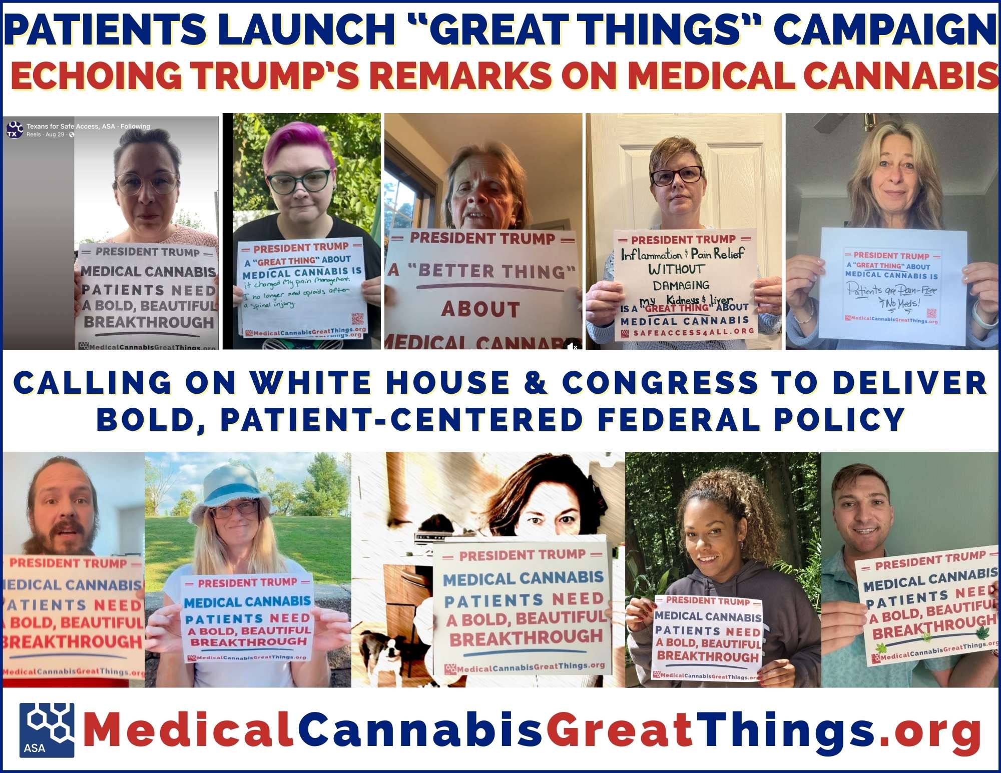 Patients Launch “Great Things” Campaign Echoing, Trump’s Remarks on Medical Cannabis