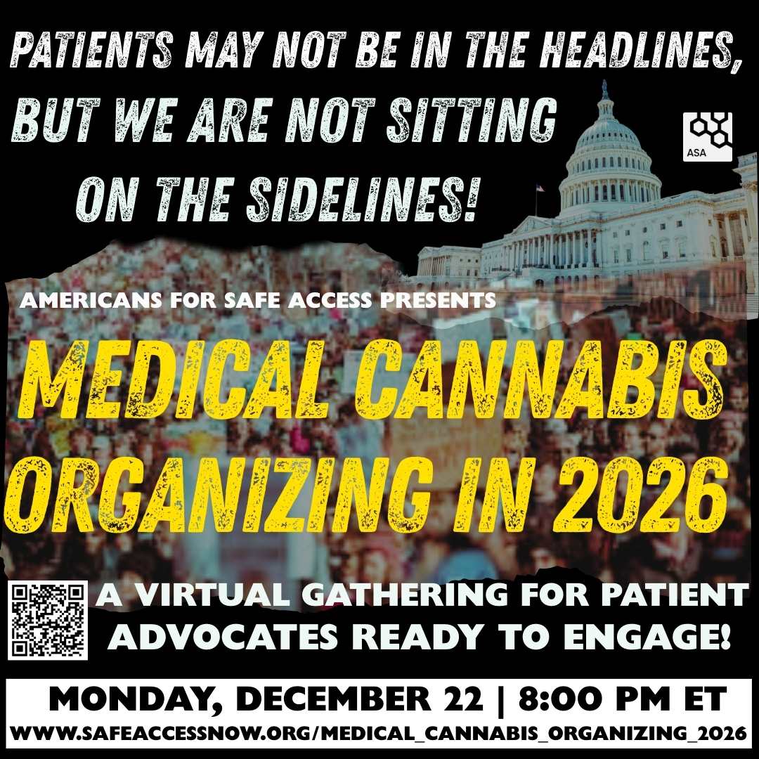 Medical Cannabis Organizing in 2026: Meeting December 22 8 pm ET