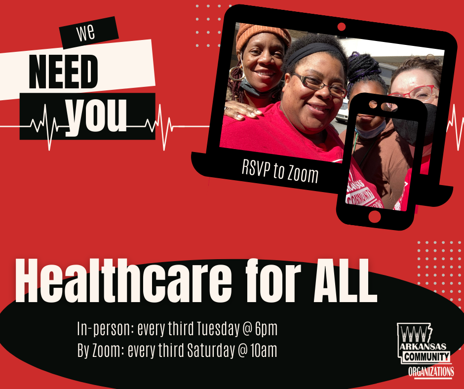 Healthcare for ALL Zoom Arkansas Community Organizations