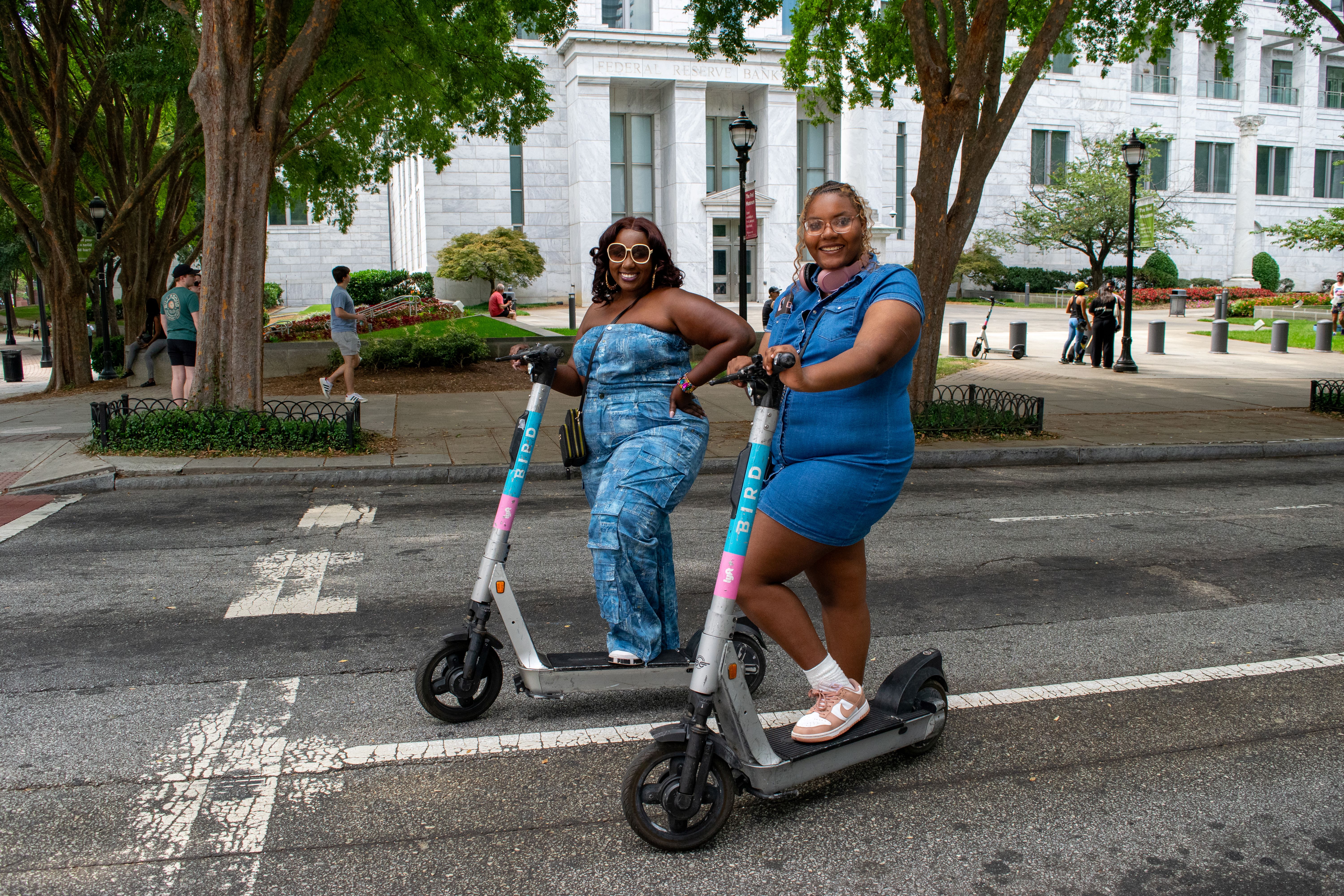 Women on scooters