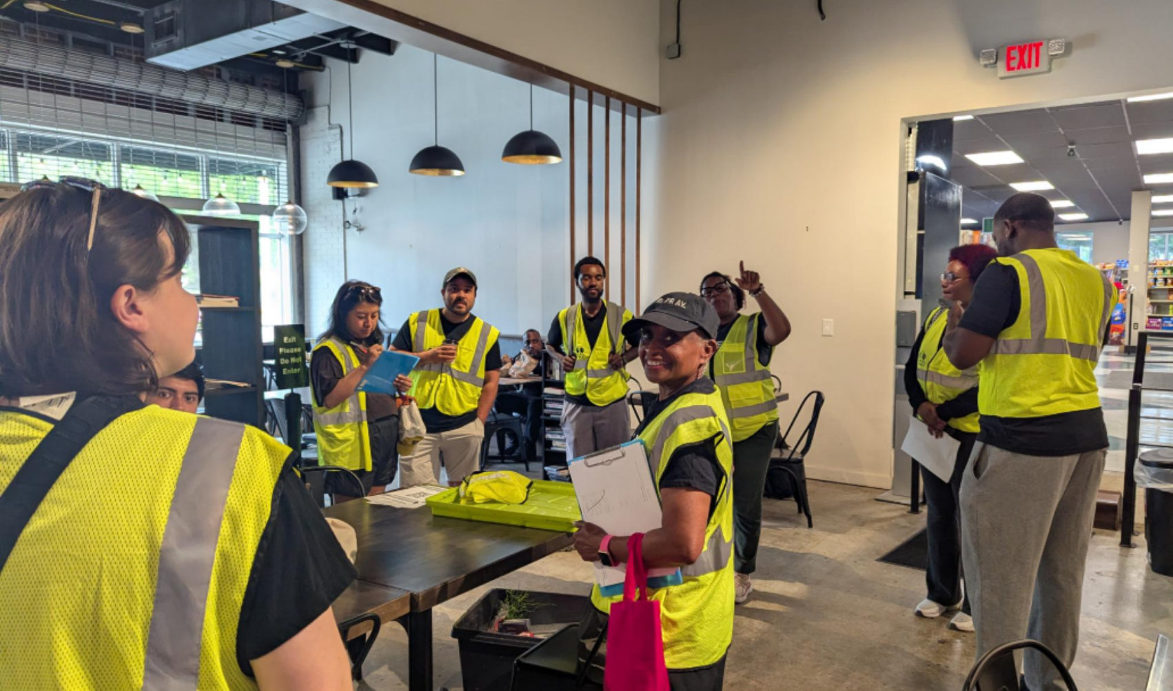 Community members participating in a Propel ATL walk audit