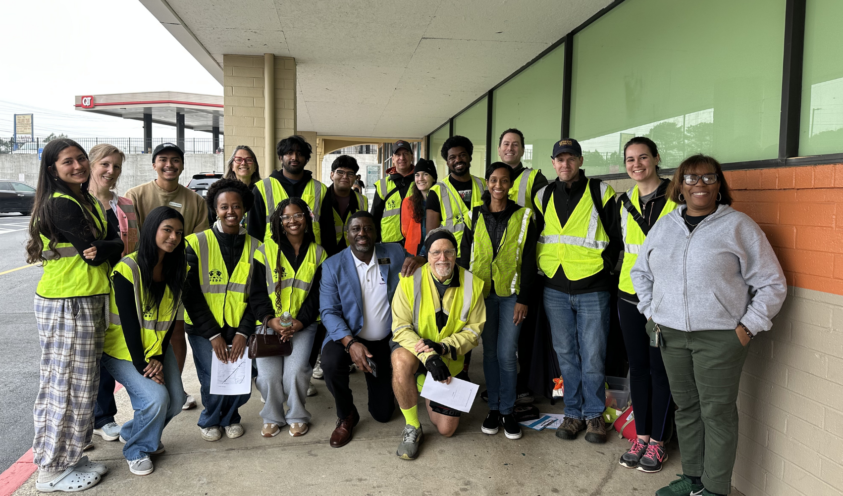 Neighbors participating in a community walk audit