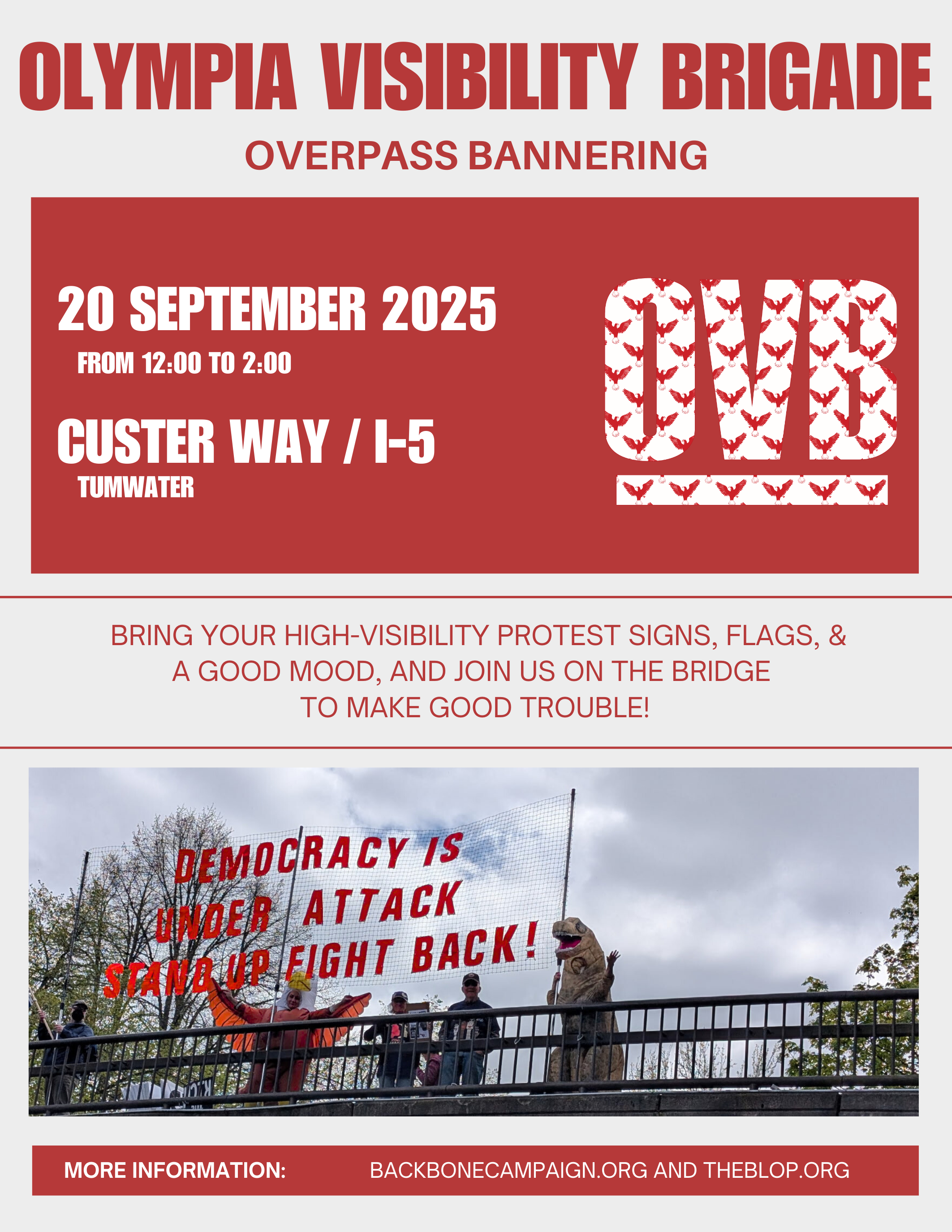 Olympia Visibility Brigade At Custer Way Over I 5 Tumwater olympia-visibility-brigade-at-custer-way-over-i-5-tumwater