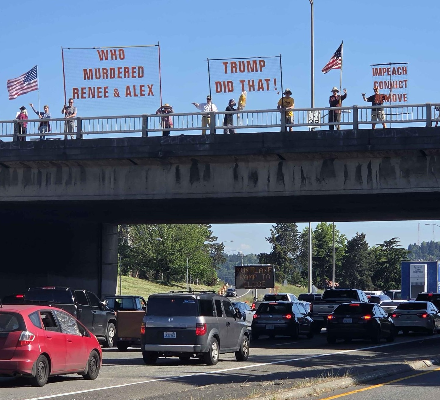 50th & I5 Seattle Bannering