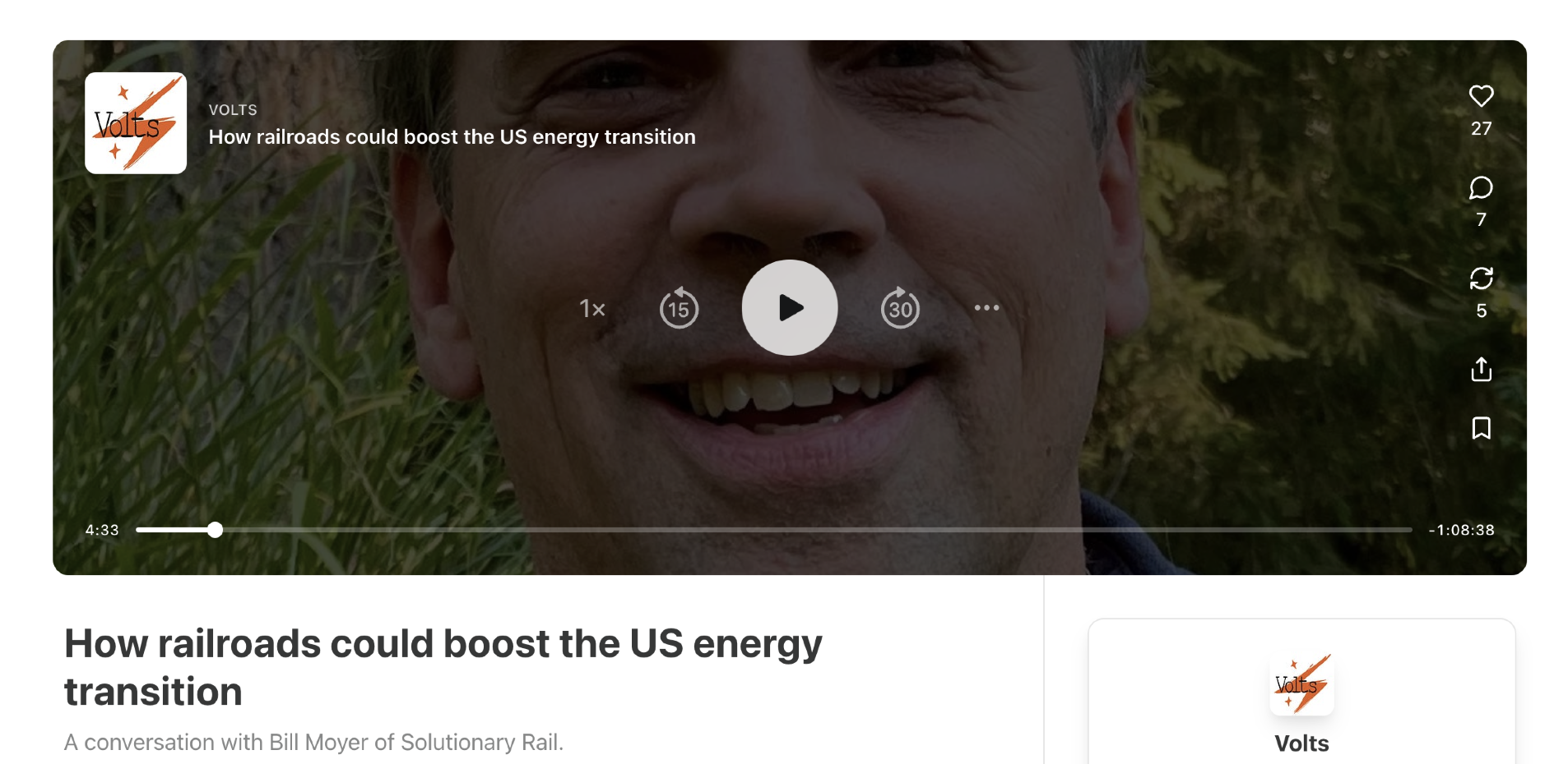 Volts Podcast Interview with Bill Moyer 