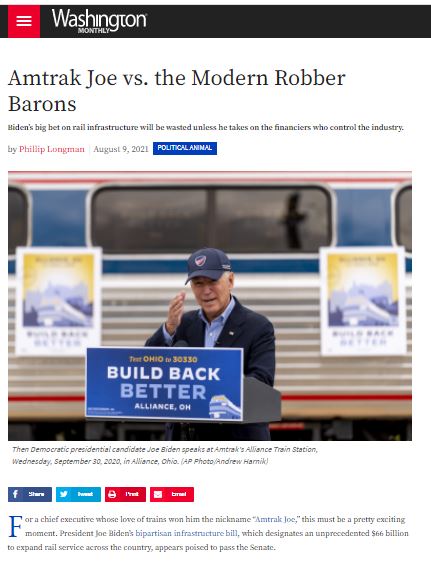 Amtrak Joe VS the Modern Robber Barons