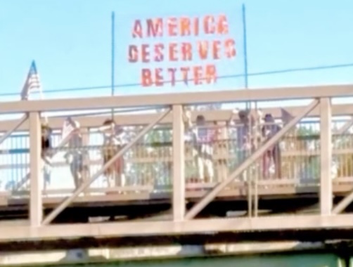Charlottesville Visibility Brigade Bannering