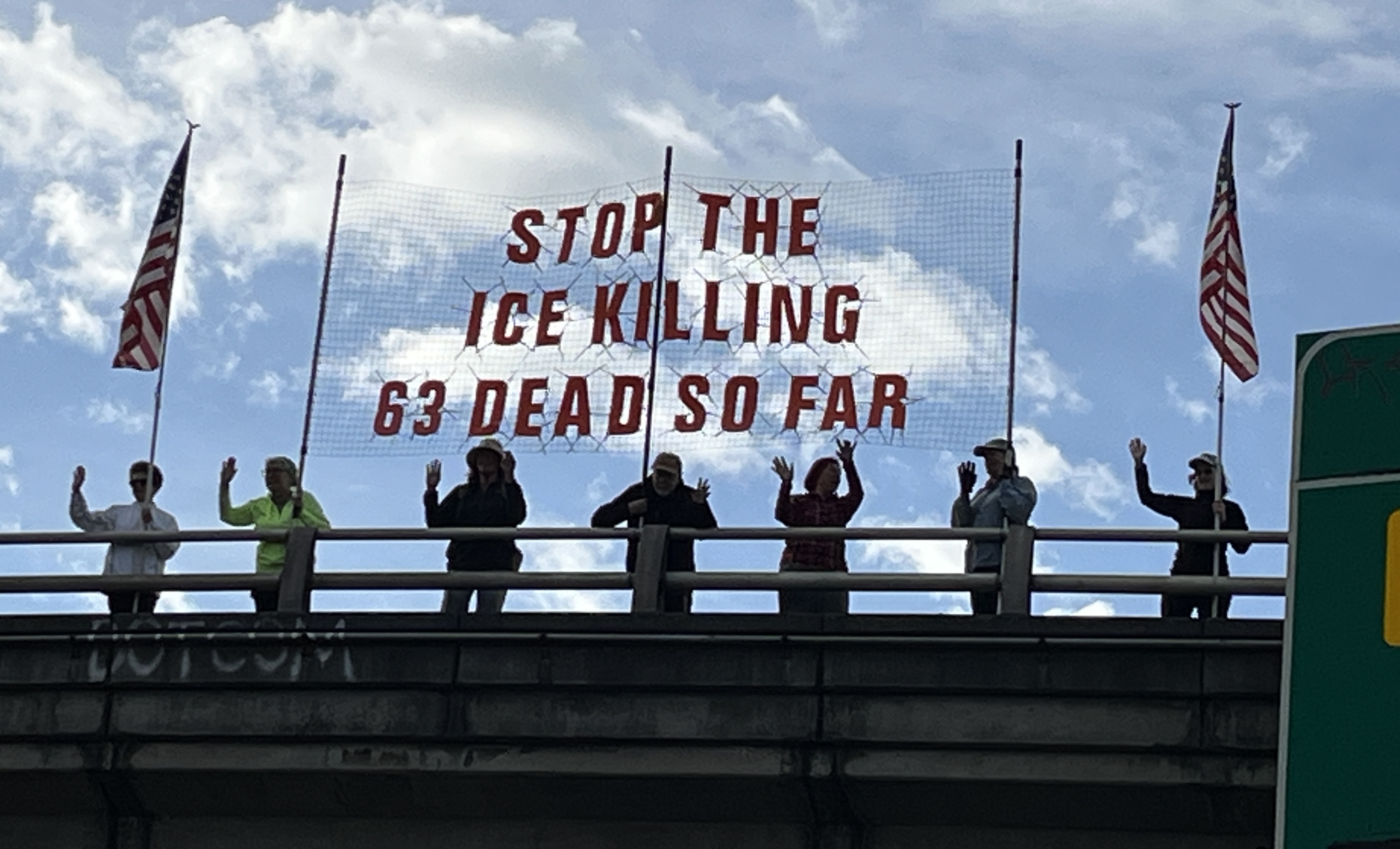 Kirkland Banner Brigade Stop ICE Killings
