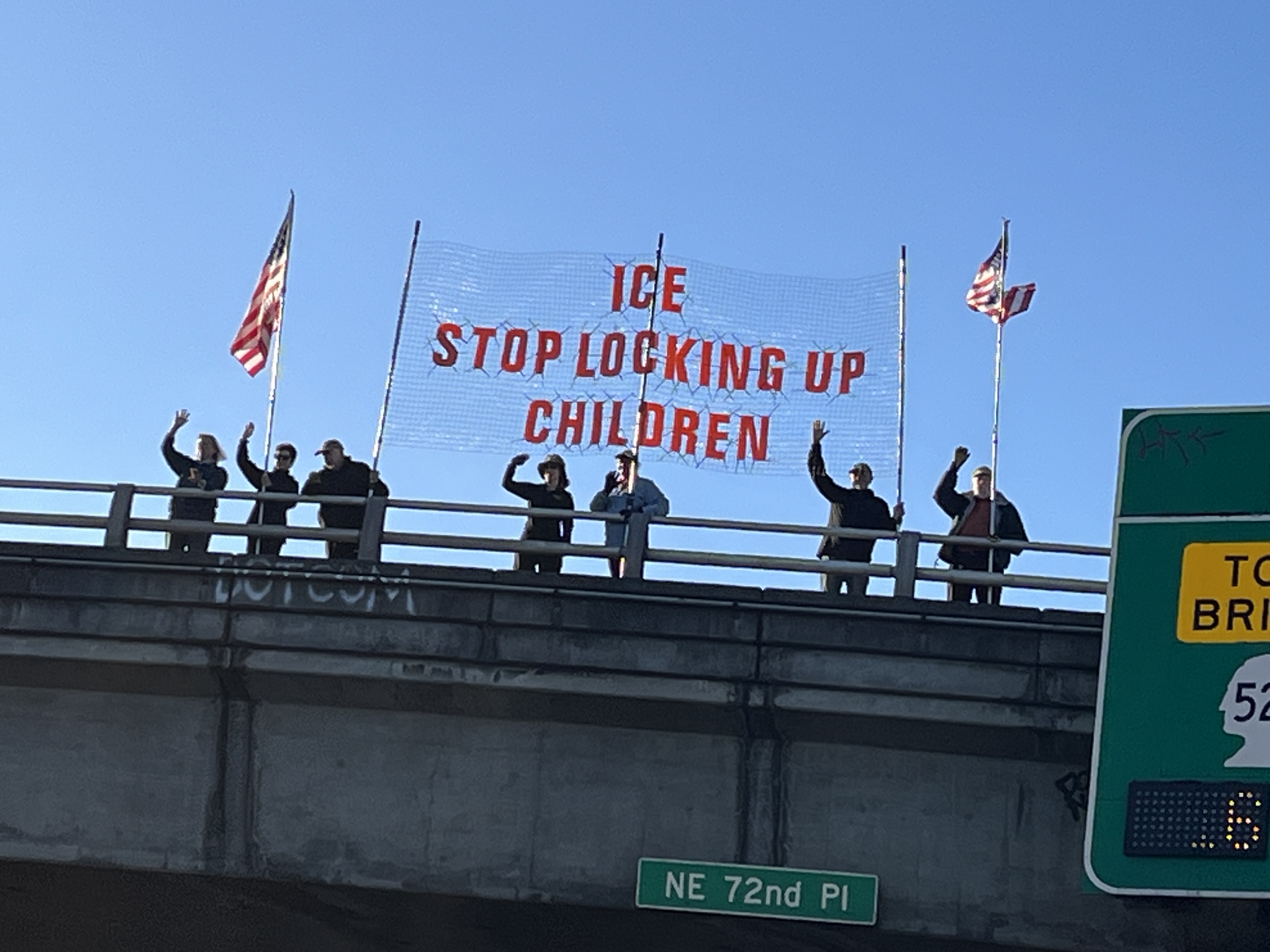 Kirkland, WA Bannering Brigade Child Detentions
