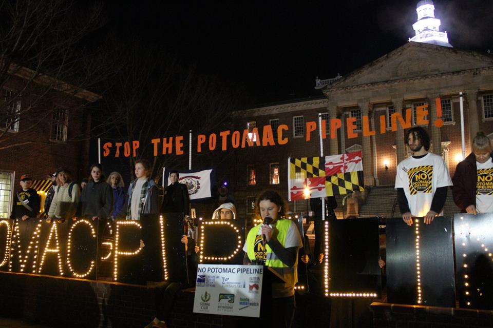 Rally At The Maryland Governor's Mansion In Protest of Potomac Pipeline