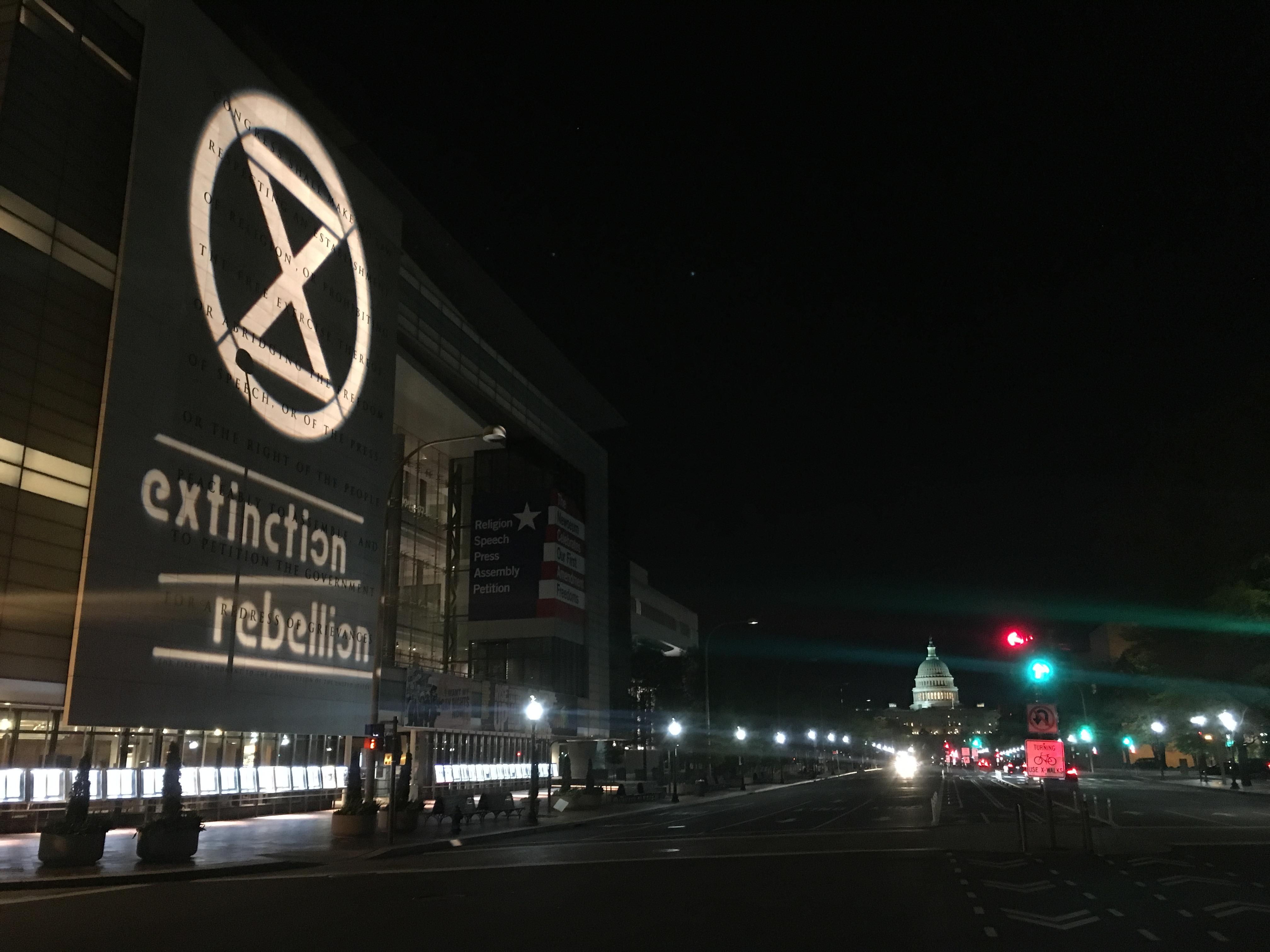 XR light projections in D.C. 