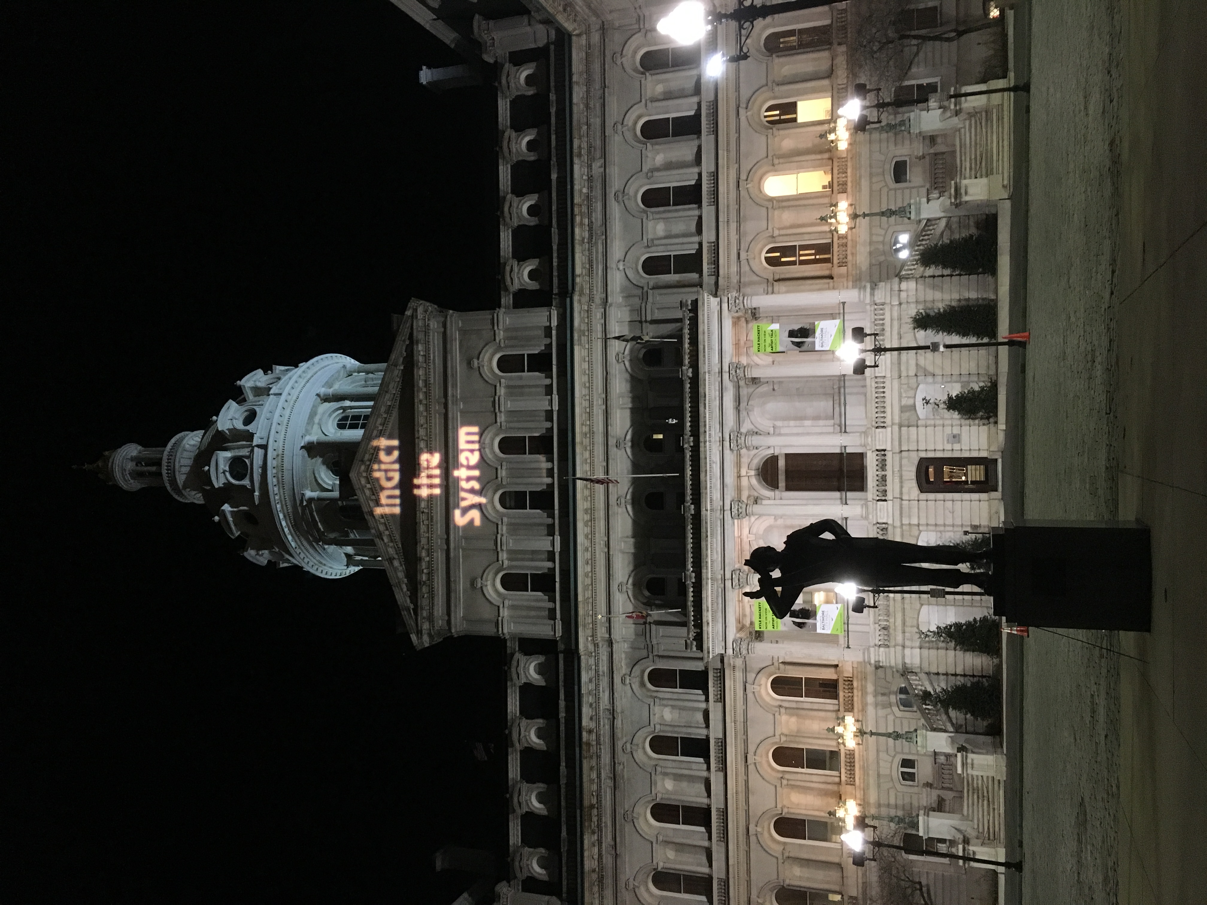 Baltimore City Hall Projections Highlight City's issues