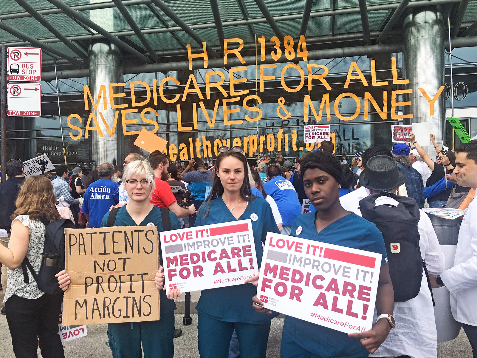 Single Payer Activists protest at annual AMA meeting