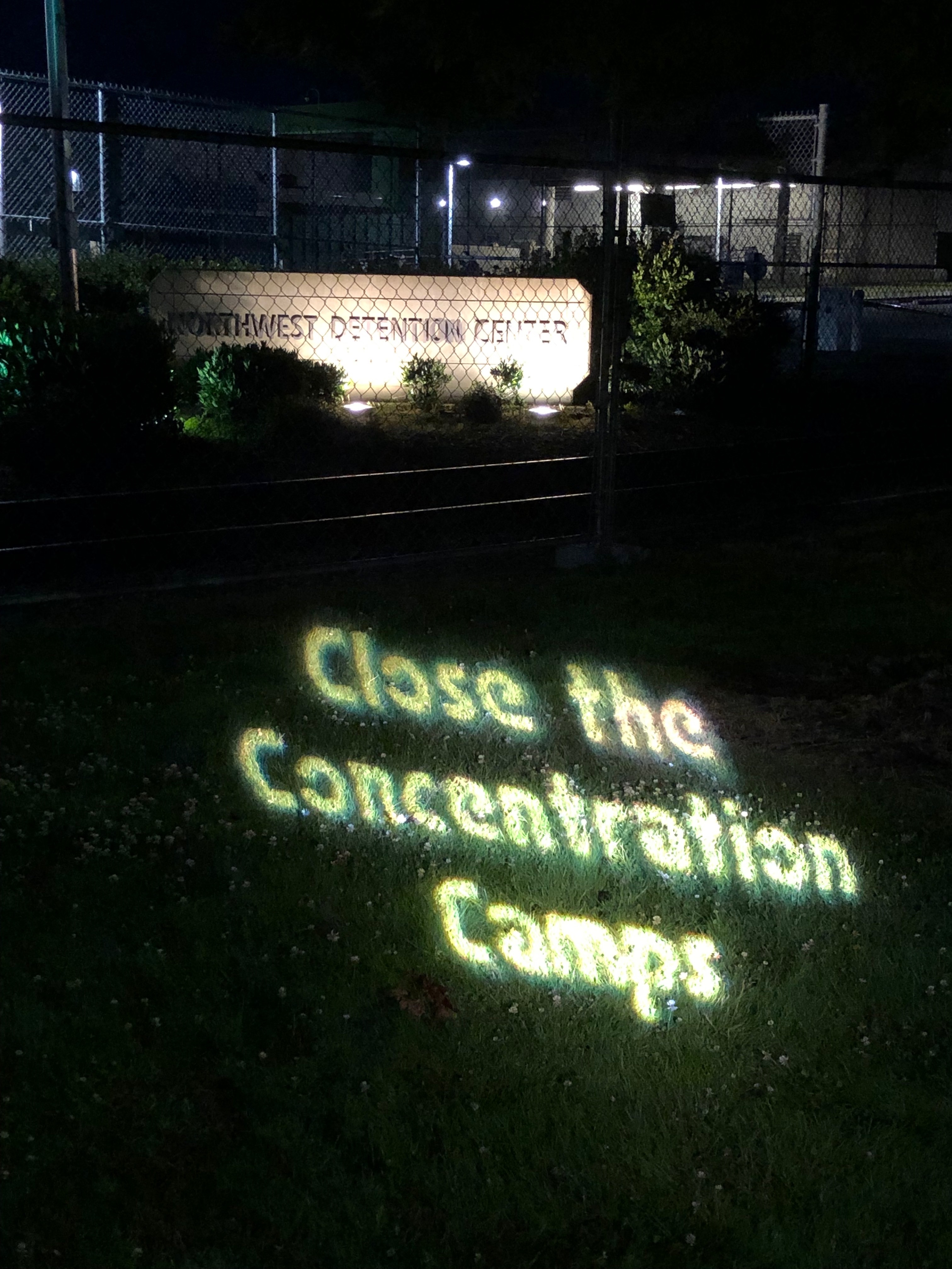 Lights for Liberty on Tacoma Detention Center 