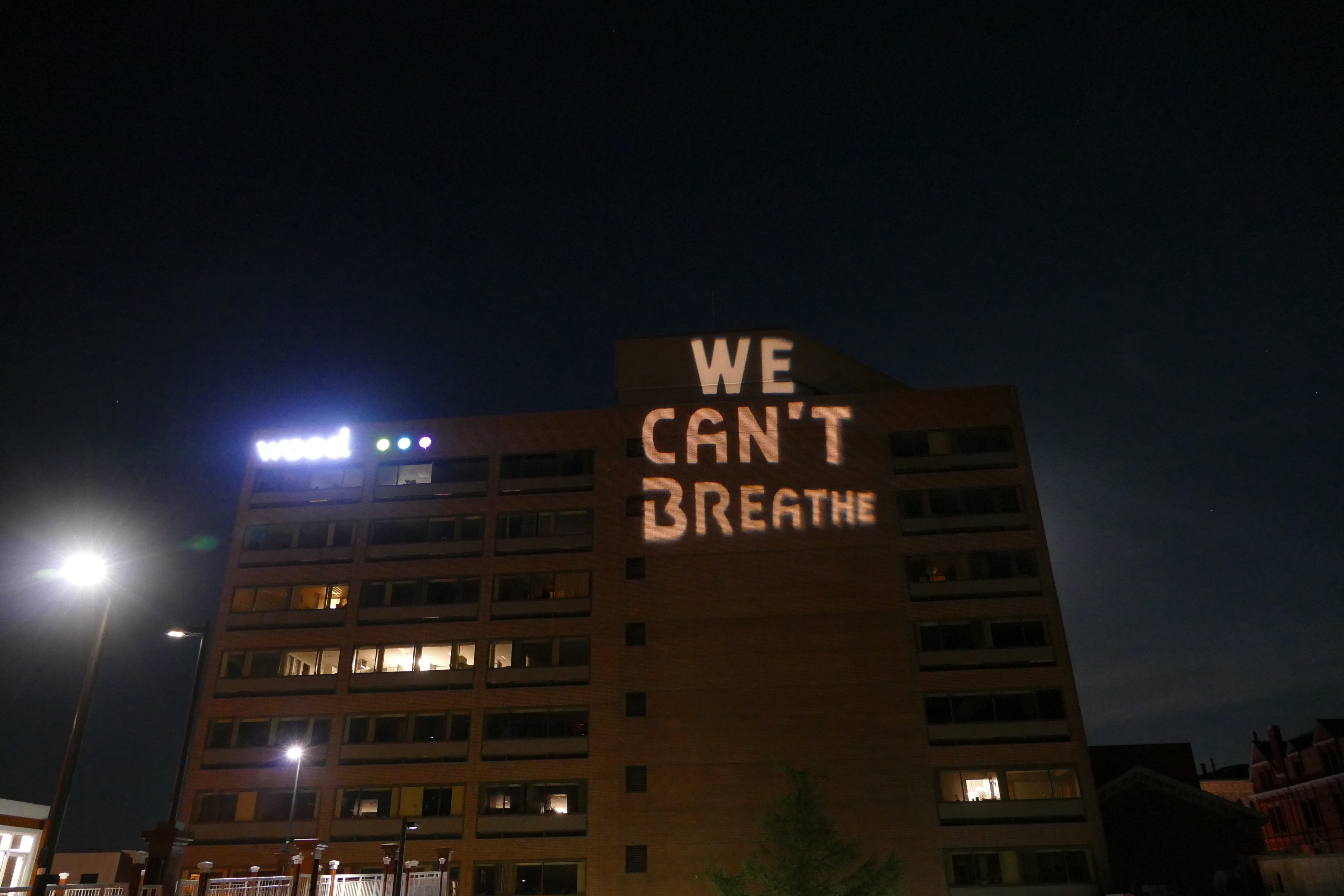 Light projections change the Portland skyline 