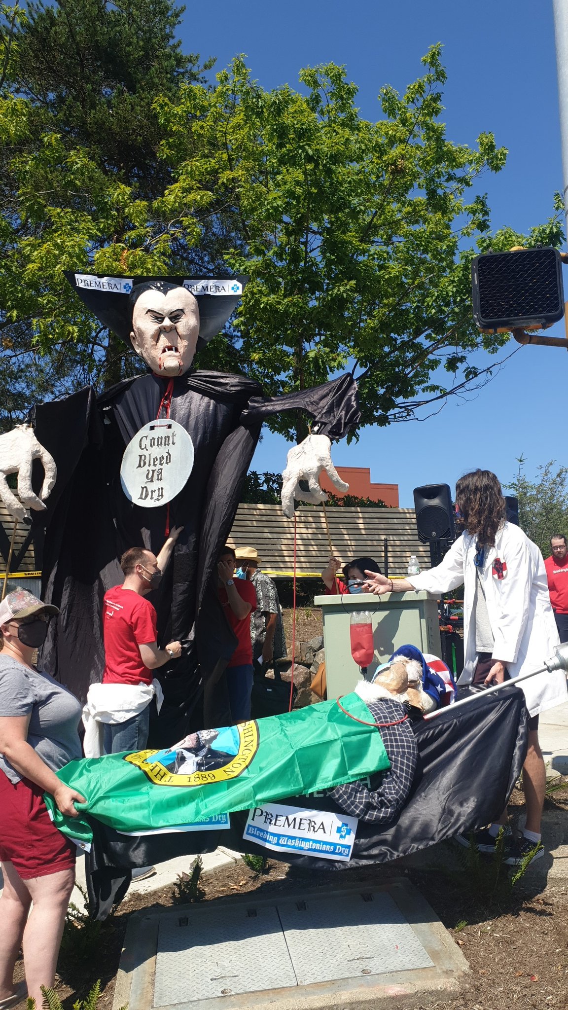 Resurrected Count Bleed Ya Dry spotted at Premera Protest
