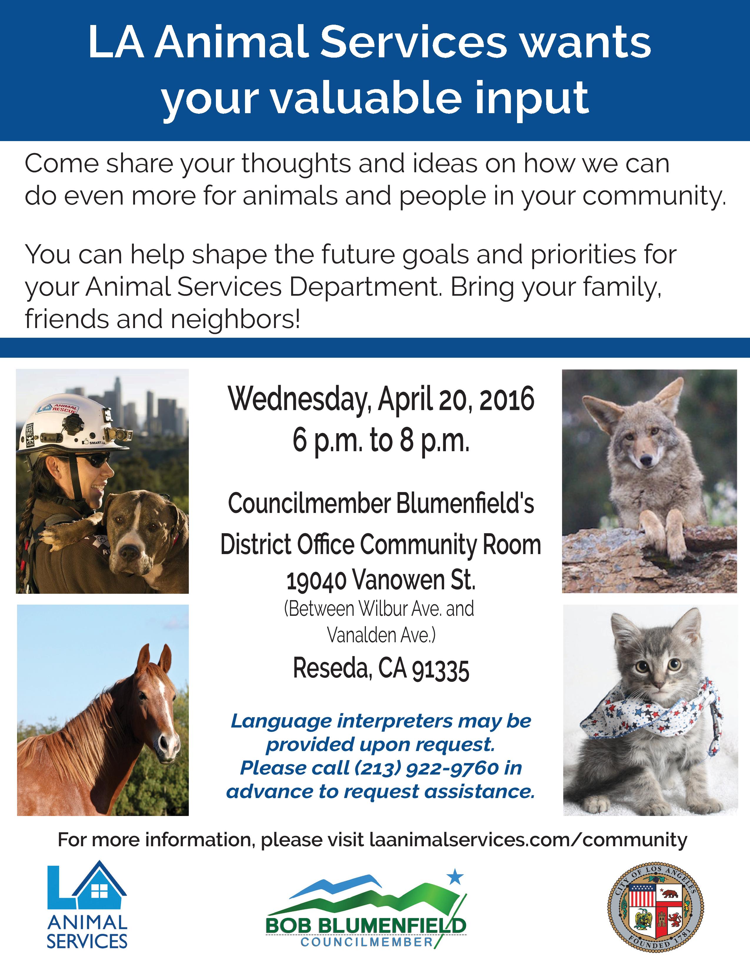 LA Animal Services Event Councilmember Bob Blumenfield