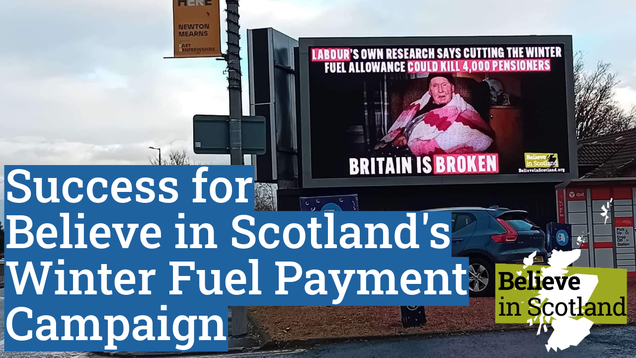 Winter Fuel Payment campaign billboard